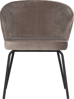BePureHome Admit Eetkamerstoel - Velvet - Khaki - 77x60x59