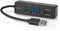 Nedis CCGB61250BK01 - USB-hub 3x USB 3.2 Gen 1 5 Gbps - Zwart