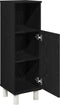 vidaXL - Badkamerskast - Zwart - Eiken - 30x30x95 - cm - Geengineerd - Hout