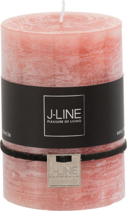 J-Line cilinderkaars - terracotta - medium - 39U - 6 stuks