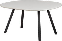 WOOOD Tablo Eettafel Met 2-Stand Poot - Eikenhout - Wit - 75x130x130