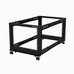 Startech.com 4POSTRACK8U - Open frame rack - 8U - Zwart