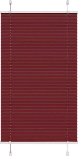 vidaXL - Plissé - rolgordijn - 70x100 - cm - stofbreedte - 69,4 - cm - bordeauxrood