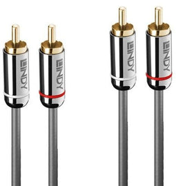 Lindy 35344 - RCA Audio Aansluitkabel - 24K vergulde contacten - Antraciet