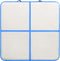 vidaXL - Gymnastiekmat - met - pomp - opblaasbaar - 200x200x20 - cm - PVC - blauw