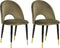Set van 2 eetkamerstoelen MAGALIA Fluweel Olijfgroen