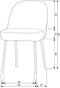 BePureHome Vogue Eetkamerstoel - Fluweel - Zwart - 83x50x63