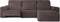 Hoes voor chaise longue met korte armleuning rechts Eysa ROC Bruin 120 x 120 x 360 cm