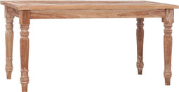 vidaXL - Salontafel - Batavia - 90x50x45 - cm - massief - teakhout - whitewash