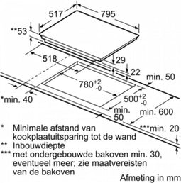 SerieI6, Inductie 60 cm, 5 zones, DS