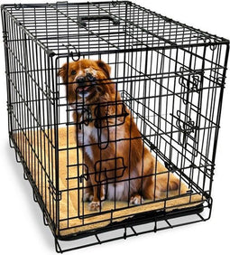 GoPets Hondenbench - Opvouwbaar - 2 Deuren - 91 x 57 x 64 cm - Zwart