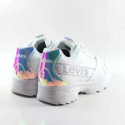 Levi's Soho Trainer Junior Girls sneakers - wit maat 31 – Comfortabel leren bovenwerk met slip-on ge