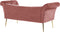 NANTILLY - Chaise longue - Roze - Symmetrisch - Fluweel