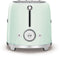 Smeg TSF02PGEU - Broodrooster - 1500W 2 sleuven 6 bruining-niveaus - Watergroen