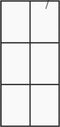 vidaXL - Inloopdouchewand - 140x195 - cm - halfmat - ESG-glas - zwart