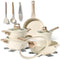 Just Perfecto JL-888 - 14-delige pannenset - Antiaanbaklaag - Beige (14 stuks)