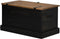 vidaXL - Opbergkist - HALDEN - zwart - 91x48x47 - cm - massief - grenenhout