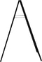 Europel - Stoepbord - Krijtbord - Zwart dennenhout - 66 x 128cm - Geschikt voor binnen en buiten - Incl. top