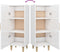 vidaXL - Dressoir - 34,5x34x90 - cm - bewerkt - hout - hoogglans - wit