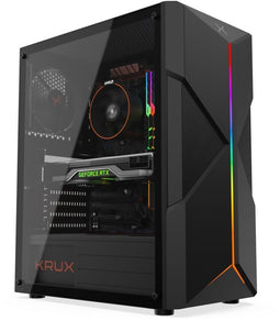 Krux Astral - Tower Behuizing - ATX Micro-ATX Mini-ITX - 1x 120 mm Ventilator - Zwart