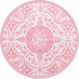 vidaXL - Buitenkleed - ARAKIL - Ø160 - cm - polypropeen - roze