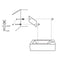 Differnz Force - Fonteinset - Keramiek - Kraan recht mat goud - 40 x 22 x 11.5 cm