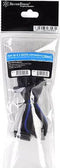 Silverstone PP07-BTSBA - Kabel - Molex (4-pin) naar SATA (data) - Blauw Zwart