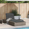vidaXL - Ligbed - met - zwevend - kussen - poly - rattan - grijs