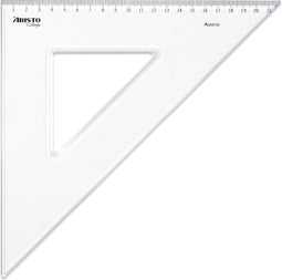 Aristo tekendriehoek - GEOCollege - schaalverdeling 30cm - hoek 45 graden - AR-23430