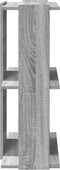 vidaXL - Boekenkast - 3-laags - 60x30x80 - cm - bewerkt - hout - grijs - sonoma - eiken