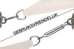 Feel Home - Schaduwdoek - bevestigingsset - RVS