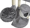 tectake® Fippi - Kattenkrabpaal - 201 cm - 2 kattenhuizen 4 platformen - Grijs/Wit