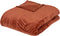 Atmosphera Plaid - Terracotta - Fleece-plaid met palmblad patroon - Deken - 180x230cm