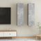 vidaXL - Tv-meubels - 2 - st - 30,5x30x110 - cm - bewerkt - hout - betongrijs