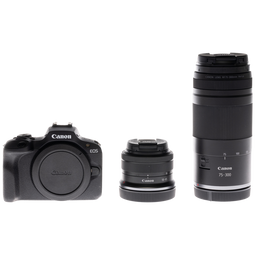 CANON EOS R100 - Hybride camera - 24,2 MP - RF-S 18-45mm + RF 75-300mm - Zwart
