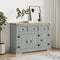 vidaXL - Dressoir - Corona - 112x43x78 - cm - massief - Mexicaans - grenenhout - grijs