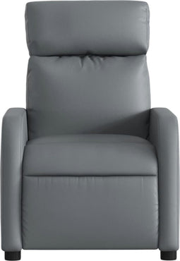 Fauteuil verstelbaar kunstleer grijs