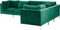 EVJA - Hoekbank 6-zits - Groen - Linkerzijde - 300 cm - Fluweel