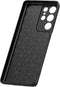 Hoesje Geschikt voor Samsung S21 Ultra Backcover Liquid Siliconen Case TPU Hoesje Zwart - Luxe Telefoonhoesje Wallet Case Pasjeshouder PU Leder