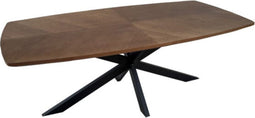 Eettafel Salerno Deens ovaal Eiken visgraat 220x100 cm - Bruin | Meubelplaats