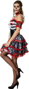 Dressforfun Griezelige geliefde XXL - Kostuum Halloween - Getailleerde jurk zonder mouwen - Zwart