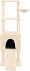 vidaXL - Kattenmeubel - met - sisal - krabpalen - 153 - cm - crèmekleurig