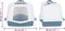 vidaXL - Kattenbak - 56x40x40 - cm - polypropeen - wit - en - blauw