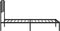 vidaXL - Bedframe - met - hoofdbord - metaal - zwart - 90x200 - cm