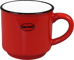 CABANAZ - kop, keramiek, ESPRESSO CUP, 90 ml, rood