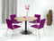 Ronde vergadertafel Teez diameter 120cm bladkleur Wit framekleur Antraciet (Ral 7016)