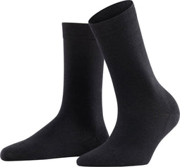 FALKE Softmerino - Dames sokken - Merinowol en katoen - Zwart 3009