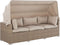 Beliani COCCOLIA - Loungeset voor 5 - Beige - PE rotan