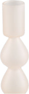 PTMD Kandelaar Isaia - 5x5x26 cm - Glas - Creme