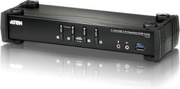Aten CS1924 - 4-Port USB 3.0 4K DisplayPort KVMP Switch - Zwart (incl. kabels)